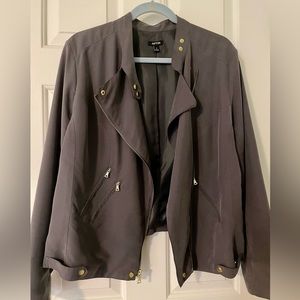 Apt 9 grey silky moto jacket XL
